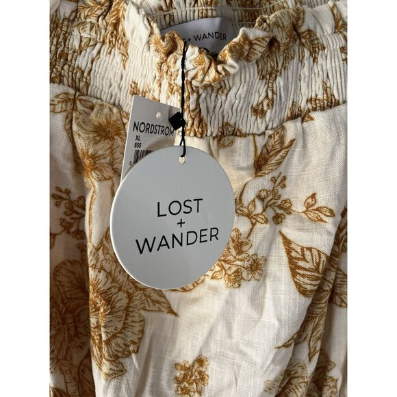 Lost + Wonder NEW Nightfall Floral Tie Strap Maxi Dress in Brown Floral Size Xl - Picture 5 of 8